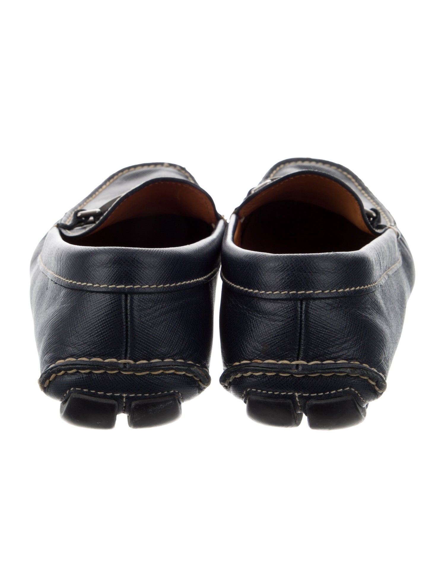 Prada Leather Embroidered Accent Drivers